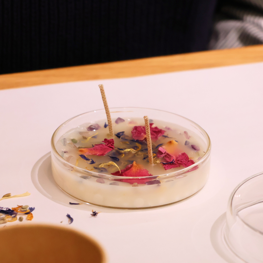 自由が丘店ワークショップレポート #26ホリデーアロマキャンドル製作体験ワークショップ