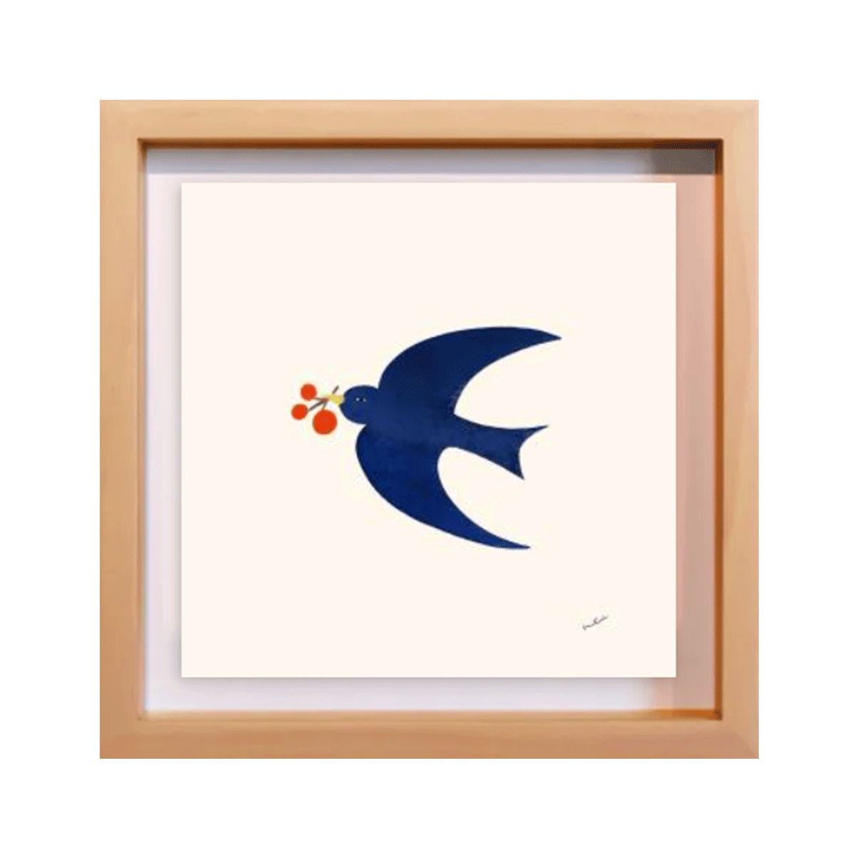 Blue Bird / アートS(170×170) ナチュラルフレーム