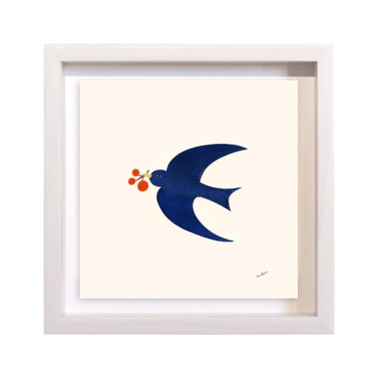 Blue Bird / アートL(330×330) ホワイトフレーム