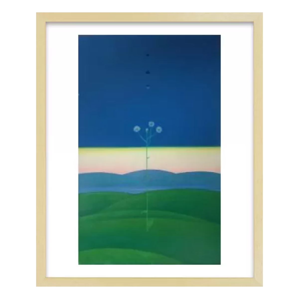 花/1 / アート スリム額 Mタテ ナチュラルフレーム