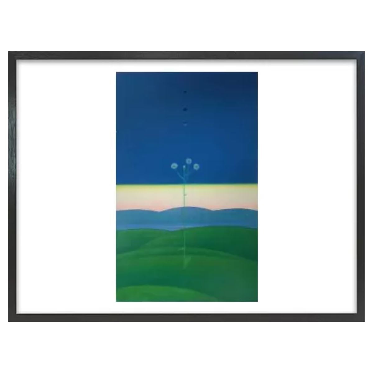 花/1 / アート スリム額 Lヨコ ブラックフレーム