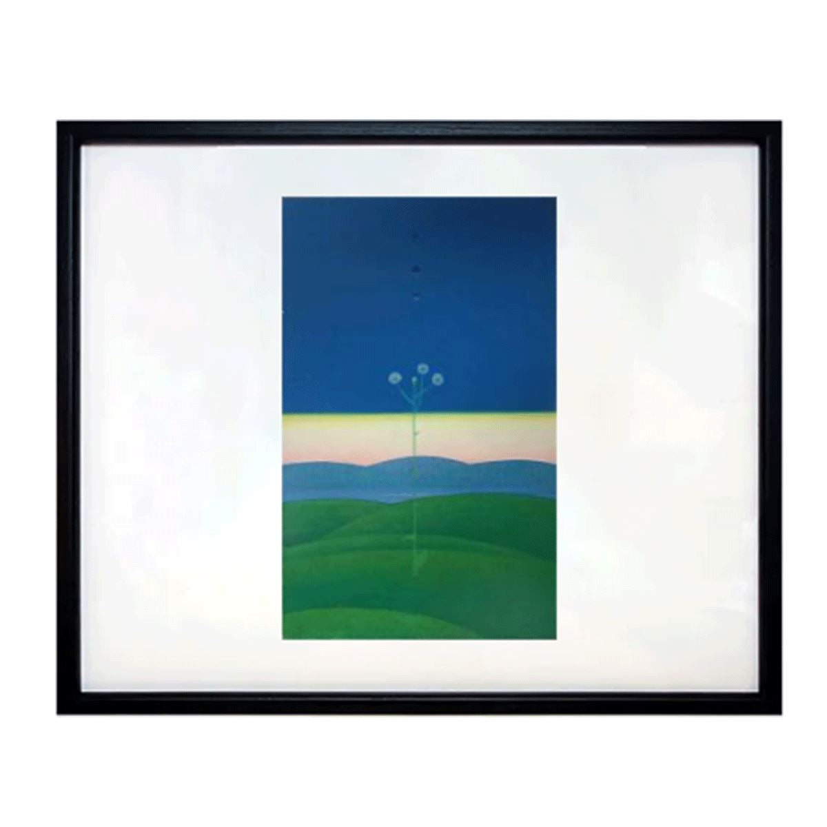 花/1 / アート スリム額 Mヨコ ブラックフレーム