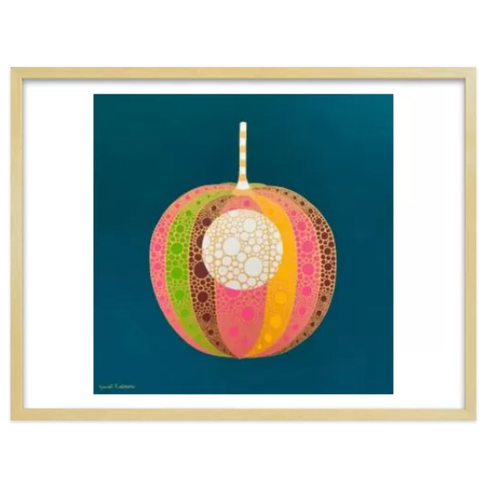 ホオズキ【神無月】 / アート スリム額 Lヨコ ナチュラルフレーム