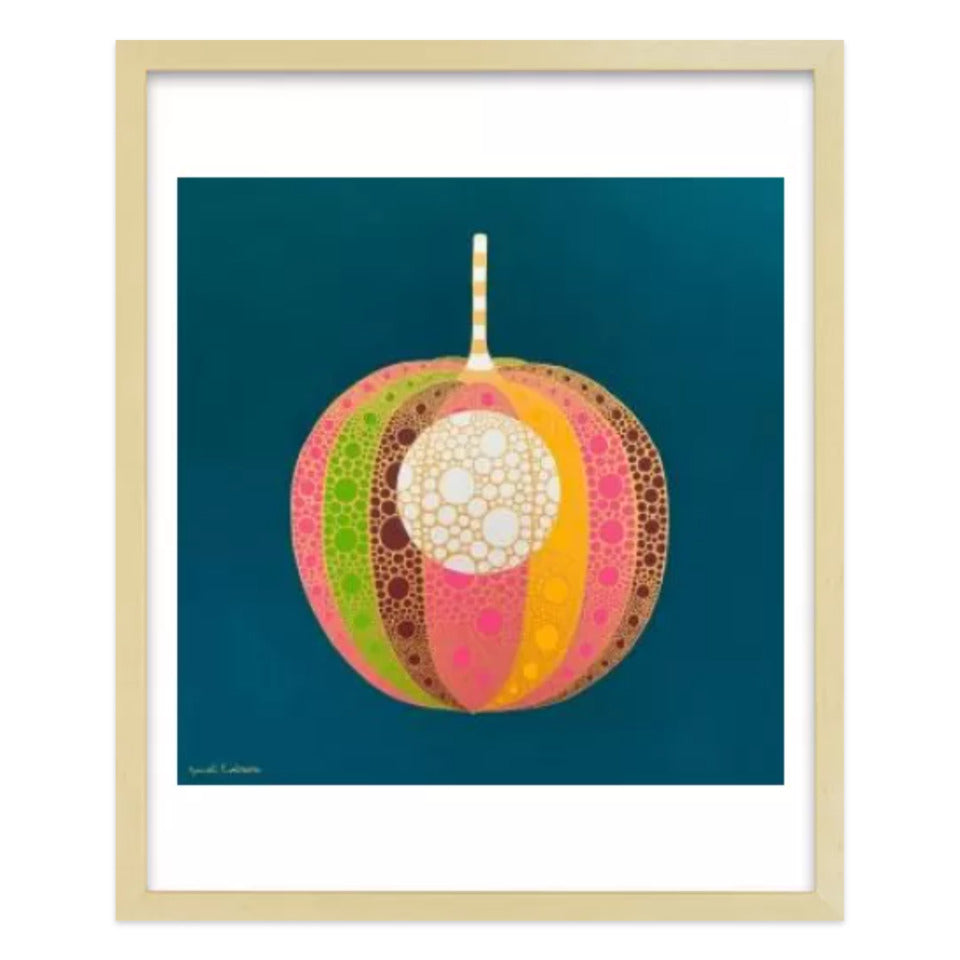 ホオズキ【神無月】 / アート スリム額 Mタテ ナチュラルフレーム