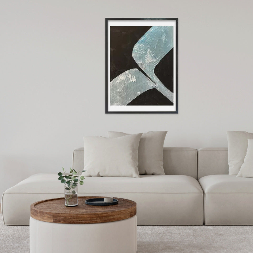 Seed leaf / アート スリム額 Lタテ ブラックフレーム