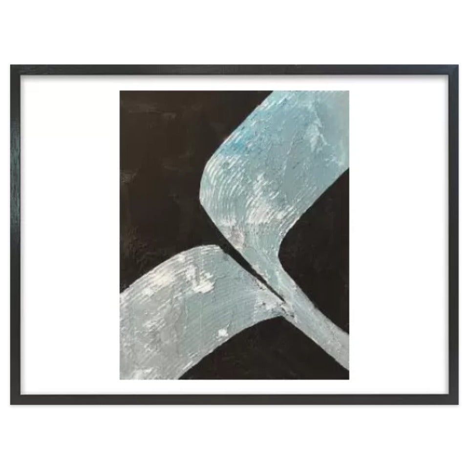 Seed leaf / アート スリム額 Lヨコ ブラックフレーム