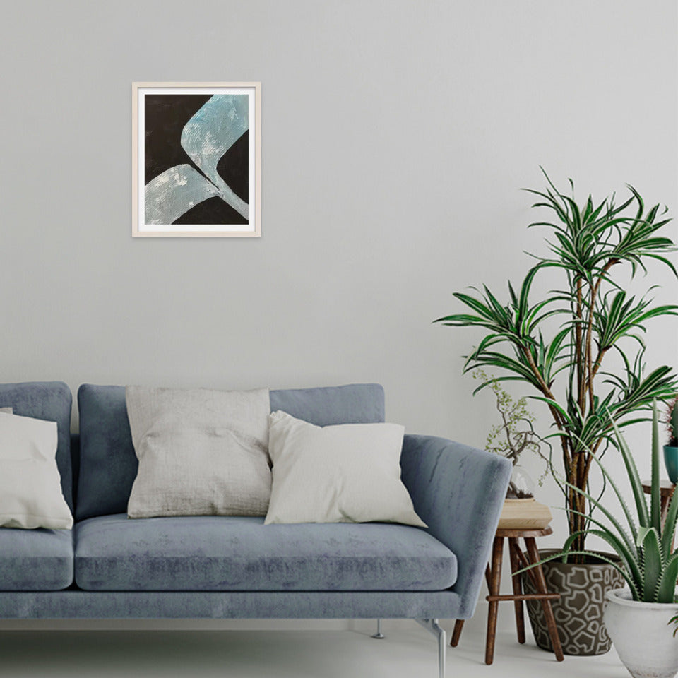 Seed leaf / アート スリム額 Mタテ ホワイトフレーム