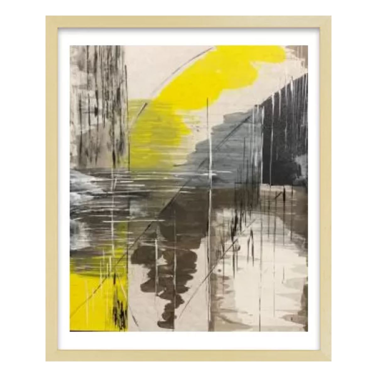 Sunflower / アート スリム額 Mタテ ナチュラルフレーム