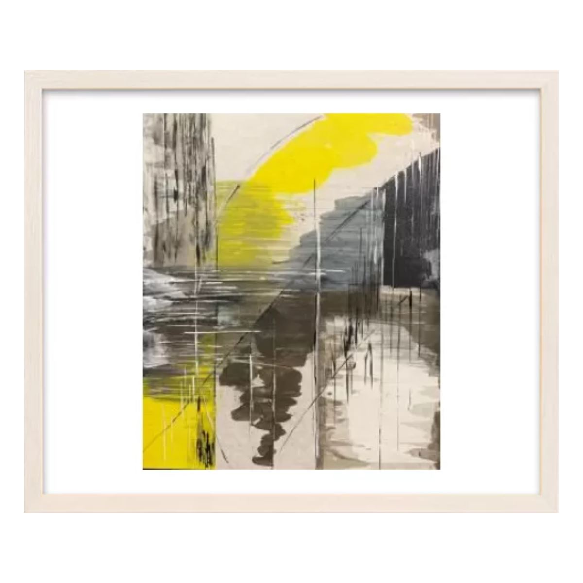 Sunflower / アート スリム額 Lタテ ホワイトフレーム