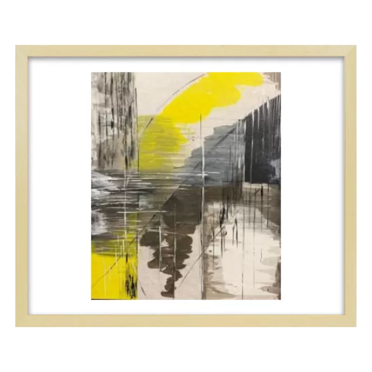 Sunflower / アート スリム額 Mヨコ ナチュラルフレーム