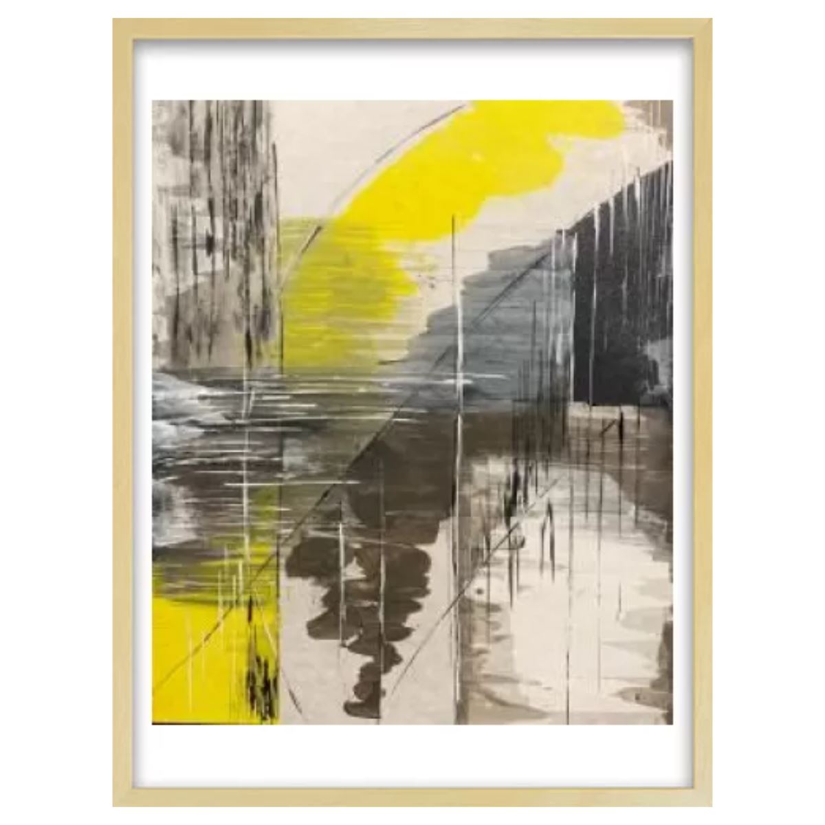 Sunflower / アート スリム額 Lタテ ナチュラルフレーム