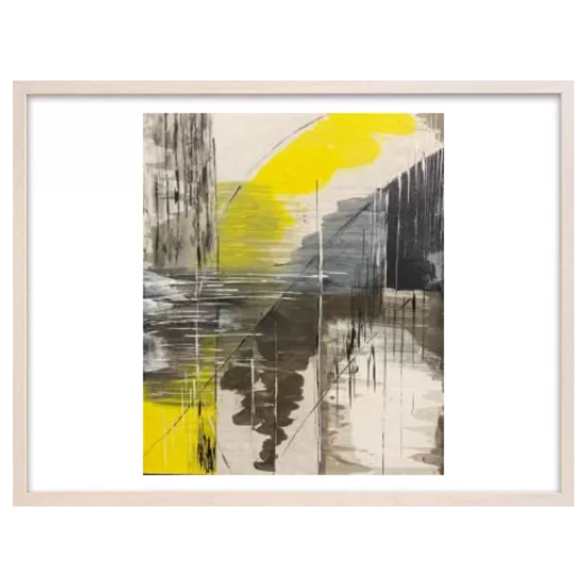 Sunflower / アート スリム額 Lヨコ ホワイトフレーム