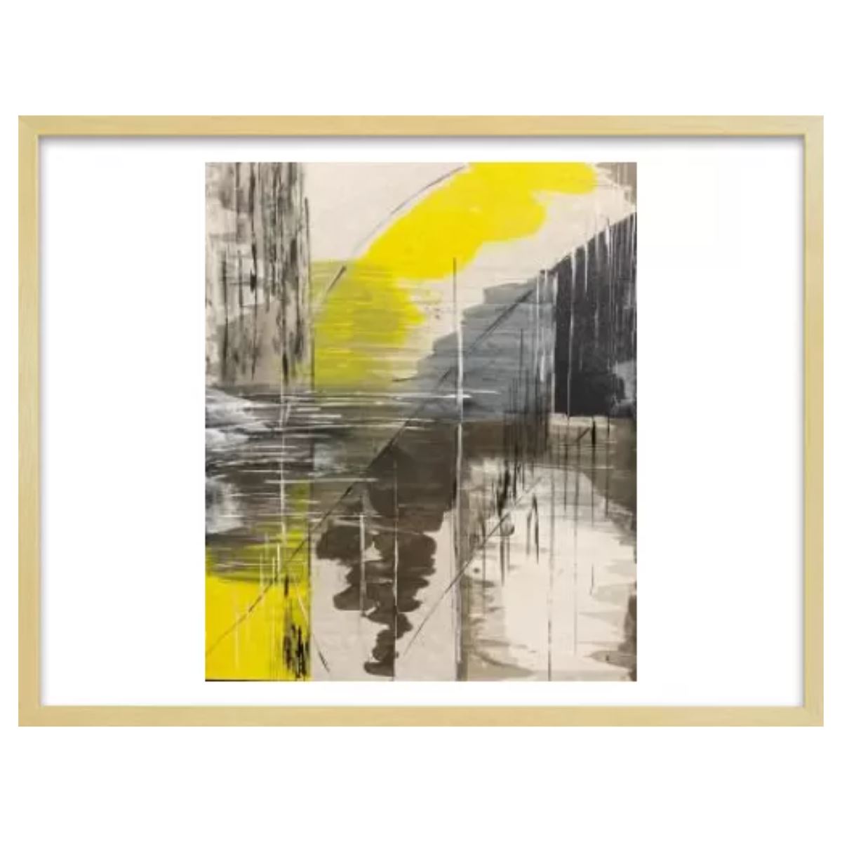 Sunflower / アート スリム額 Lヨコ ナチュラルフレーム