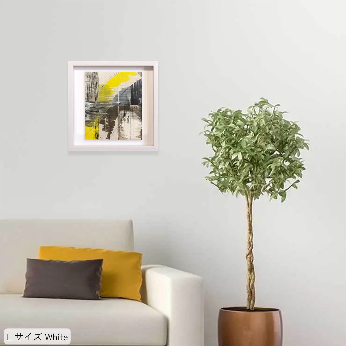 Sunflower / アート スリム額 Mタテ ブラックフレーム 使用例