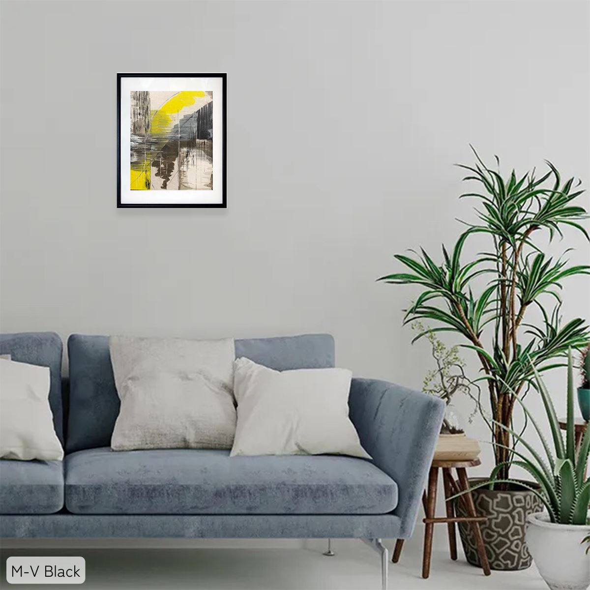 Sunflower / アート スリム額 Mタテ ブラックフレーム 使用例