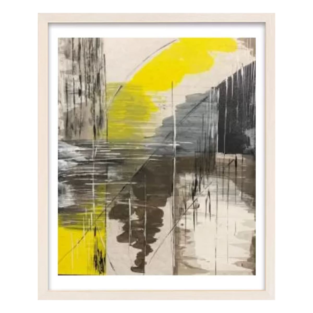 Sunflower / アート スリム額 Mタテ ホワイトフレーム