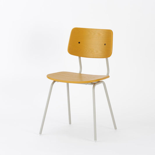 KUUM  Chair shikaku - Gray White Steel Frame/Color Back / クーム チェア シカク