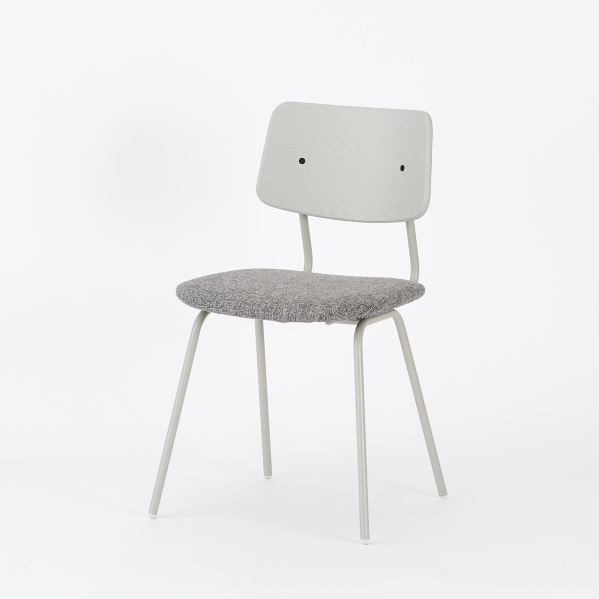 KUUM Chair shikaku - Gray White Steel Frame/Cushion/Gray White Back / クーム チェア シカク