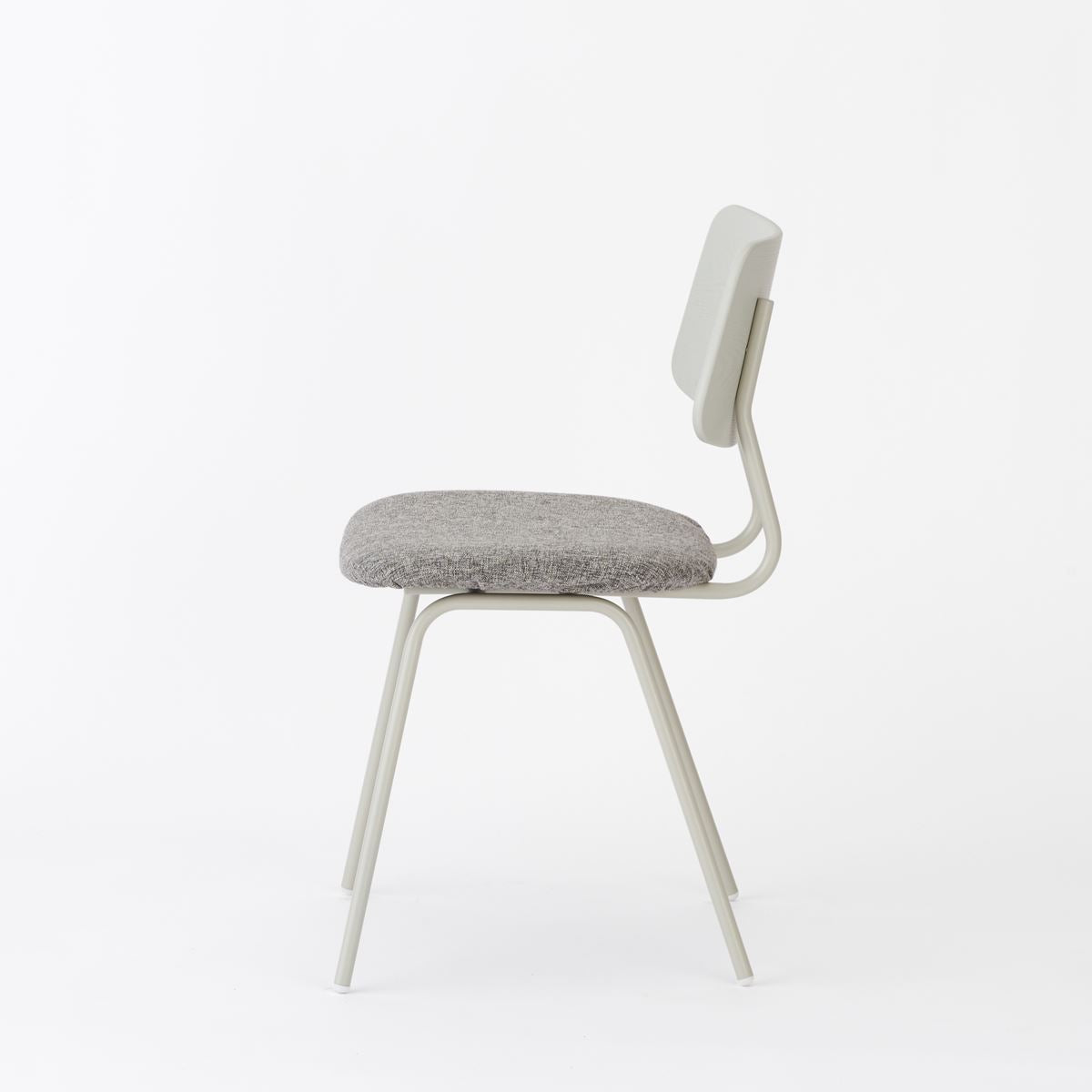 KUUM Chair shikaku - Gray White Steel Frame/Cushion/Gray White Back / クーム チェア シカク