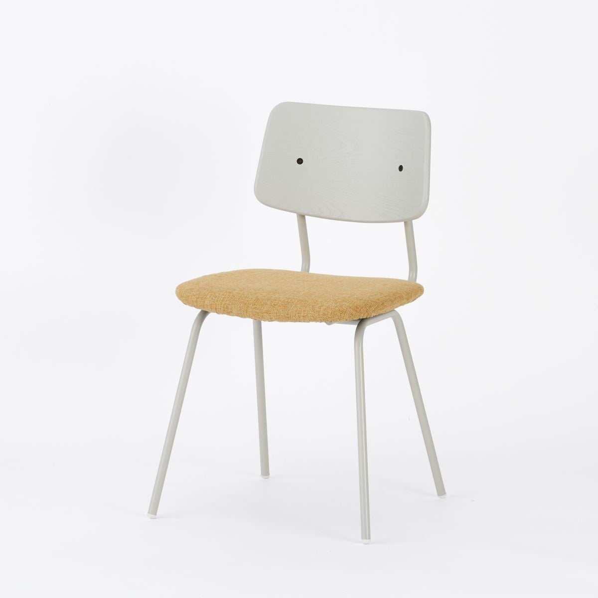 KUUM Chair shikaku - Gray White Steel Frame/Cushion/Gray White Back / クーム チェア シカク
