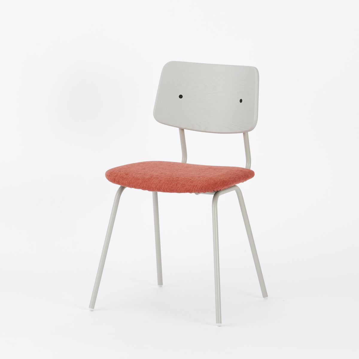 KUUM Chair shikaku - Gray White Steel Frame/Cushion/Gray White Back / クーム チェア シカク