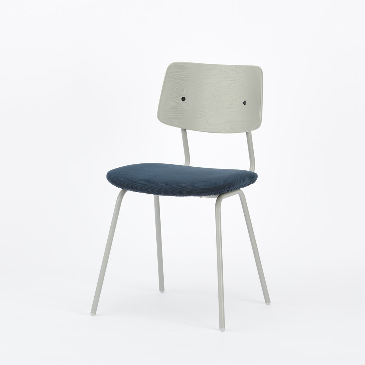 KUUM Chair shikaku - Gray White Steel Frame/Cushion/Gray White Back / クーム チェア シカク