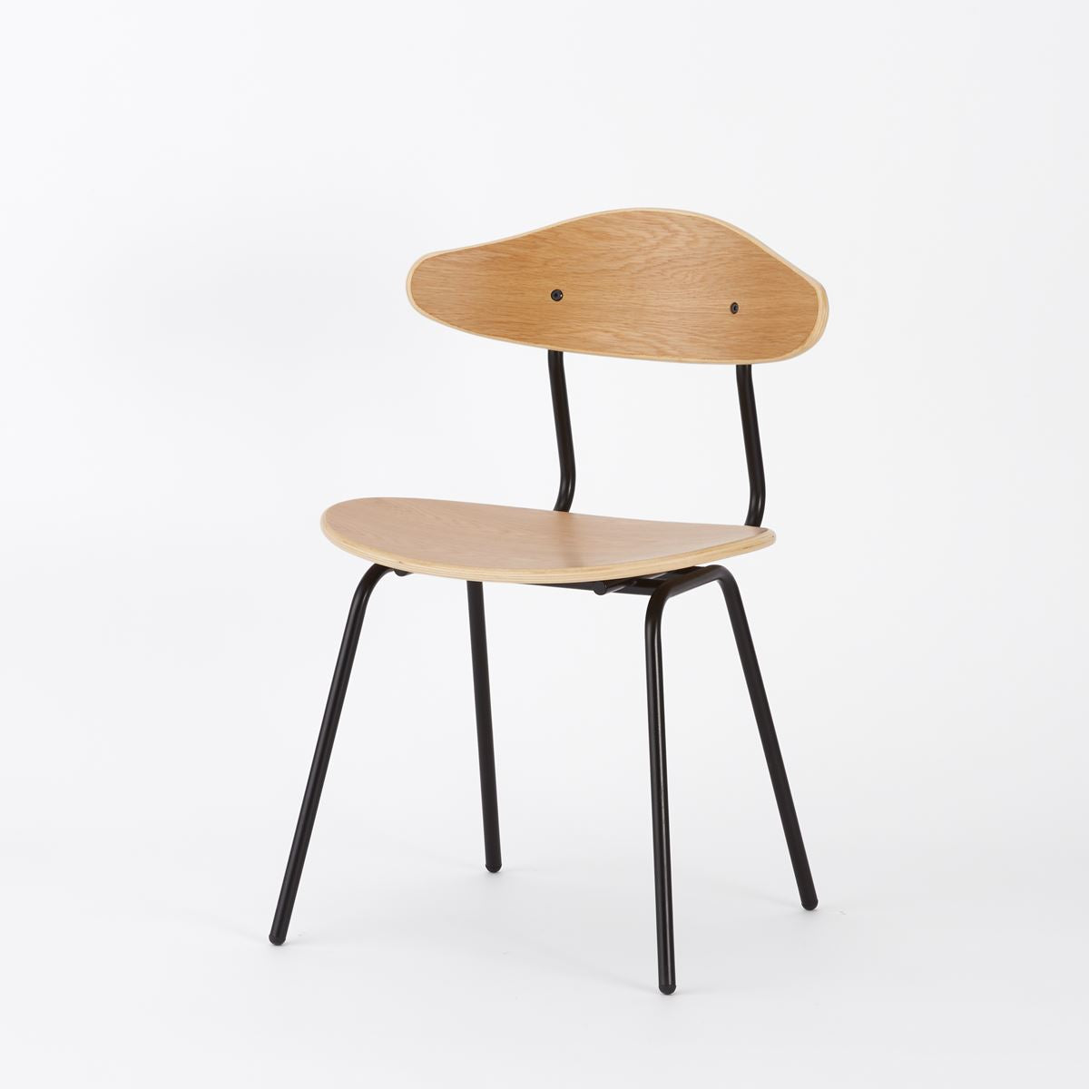 KUUM Chair kinoco - Black Steel Frame/Wooden Back / クーム チェア キノコ