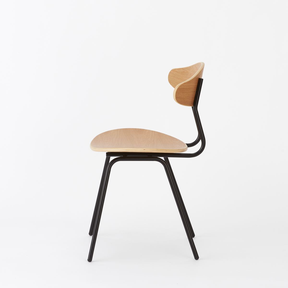 KUUM Chair kinoco - Black Steel Frame/Wooden Back / クーム チェア キノコ