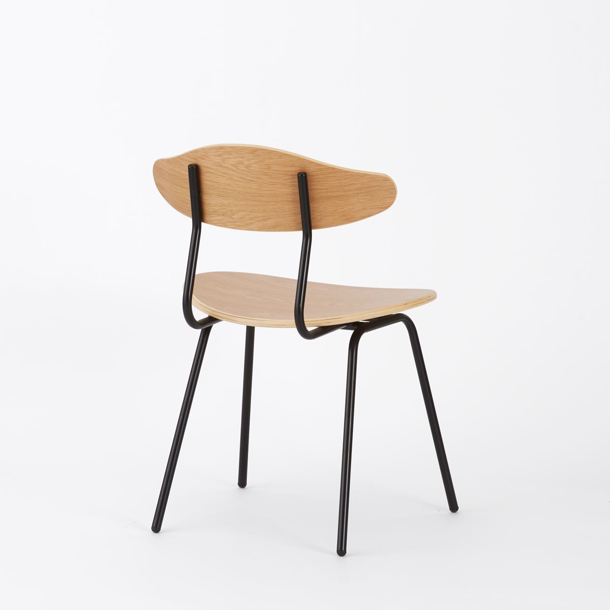 KUUM Chair kinoco - Black Steel Frame/Wooden Back / クーム チェア キノコ