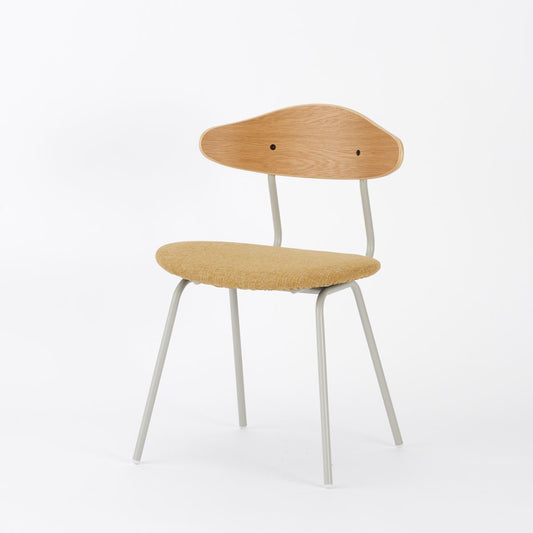 KUUM  Chair kinoco - Gray White Steel Frame/Cushion/Natural Back / クーム チェア キノコ