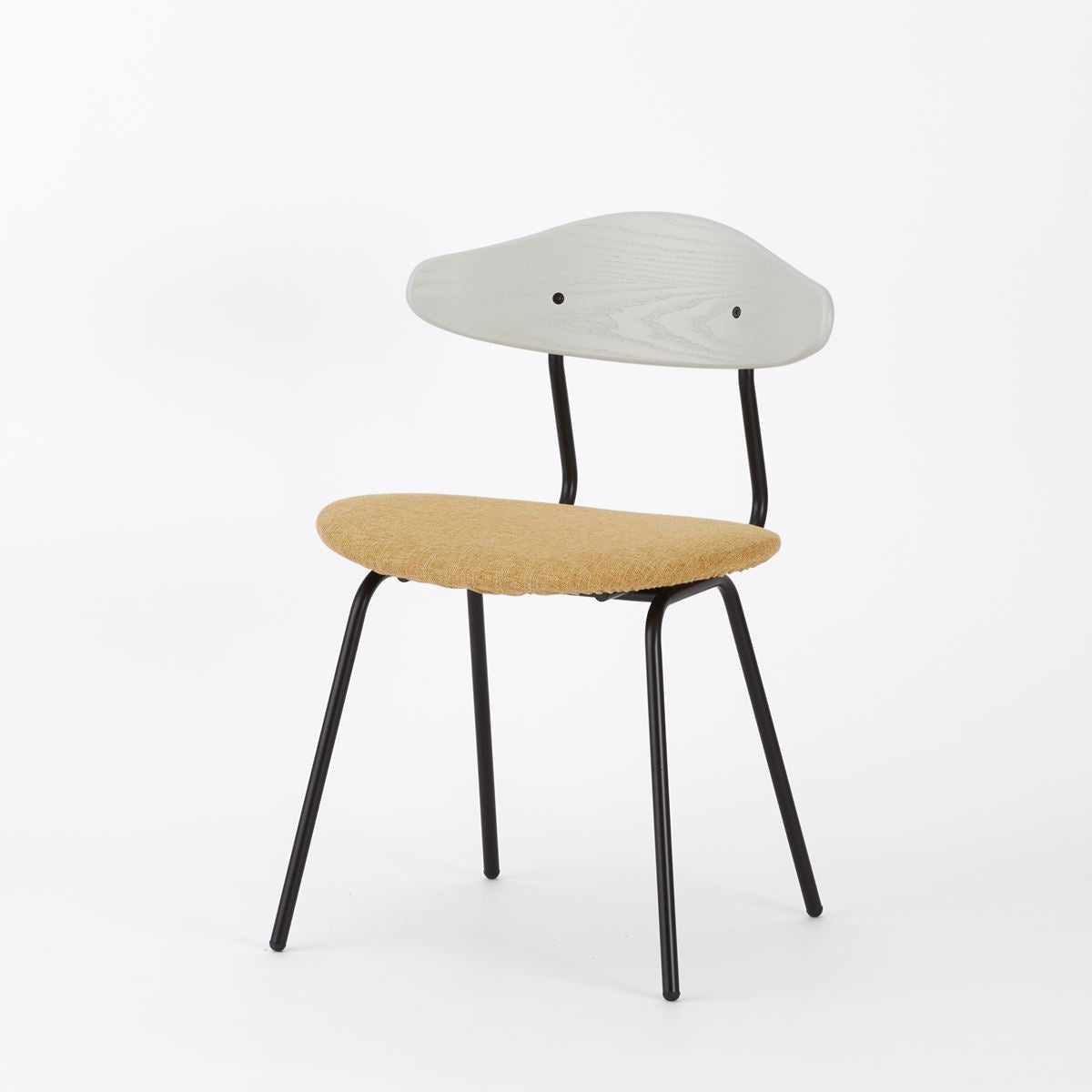 KUUM Chair kinoco - Black Steel Frame/Cushion/Gray White Back / クーム チェア キノコ