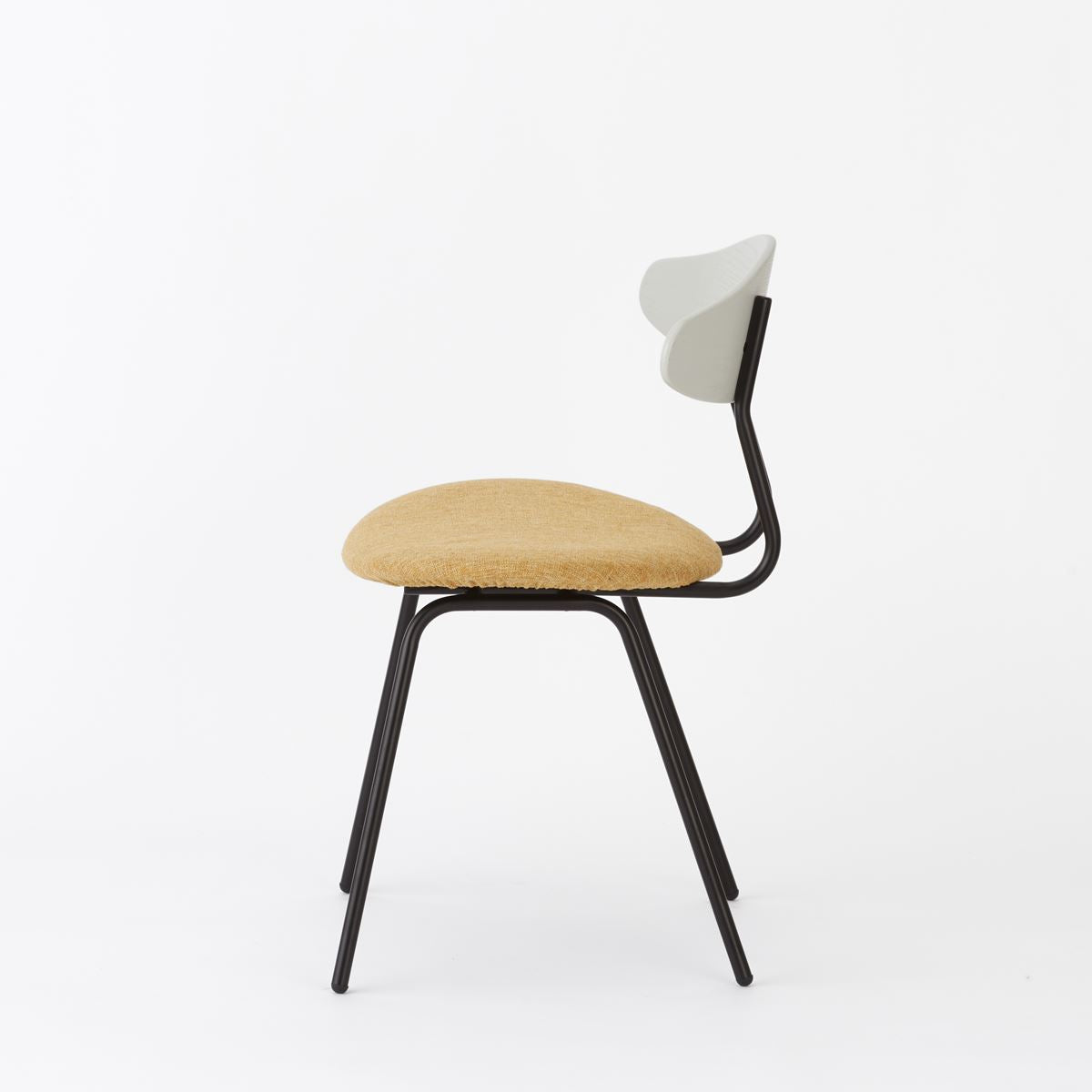KUUM Chair kinoco - Black Steel Frame/Cushion/Gray White Back / クーム チェア キノコ