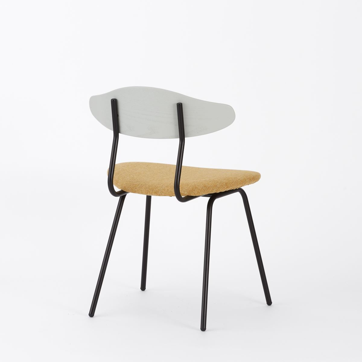 KUUM Chair kinoco - Black Steel Frame/Cushion/Gray White Back / クーム チェア キノコ