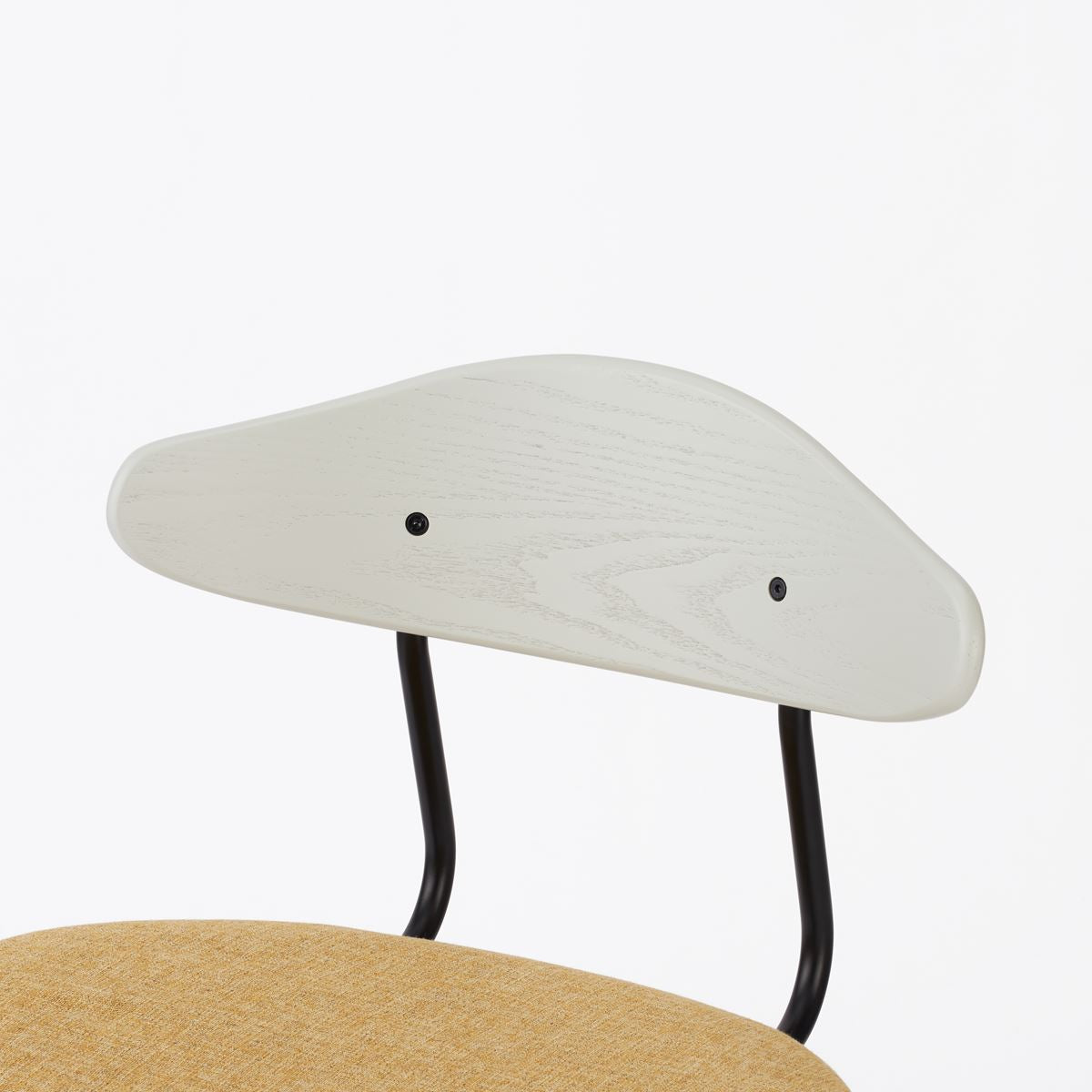 KUUM Chair kinoco - Black Steel Frame/Cushion/Gray White Back / クーム チェア キノコ