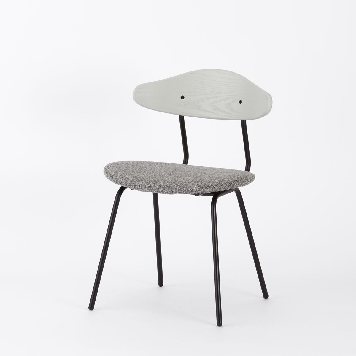 KUUM Chair kinoco - Black Steel Frame/Cushion/Gray White Back / クーム チェア キノコ