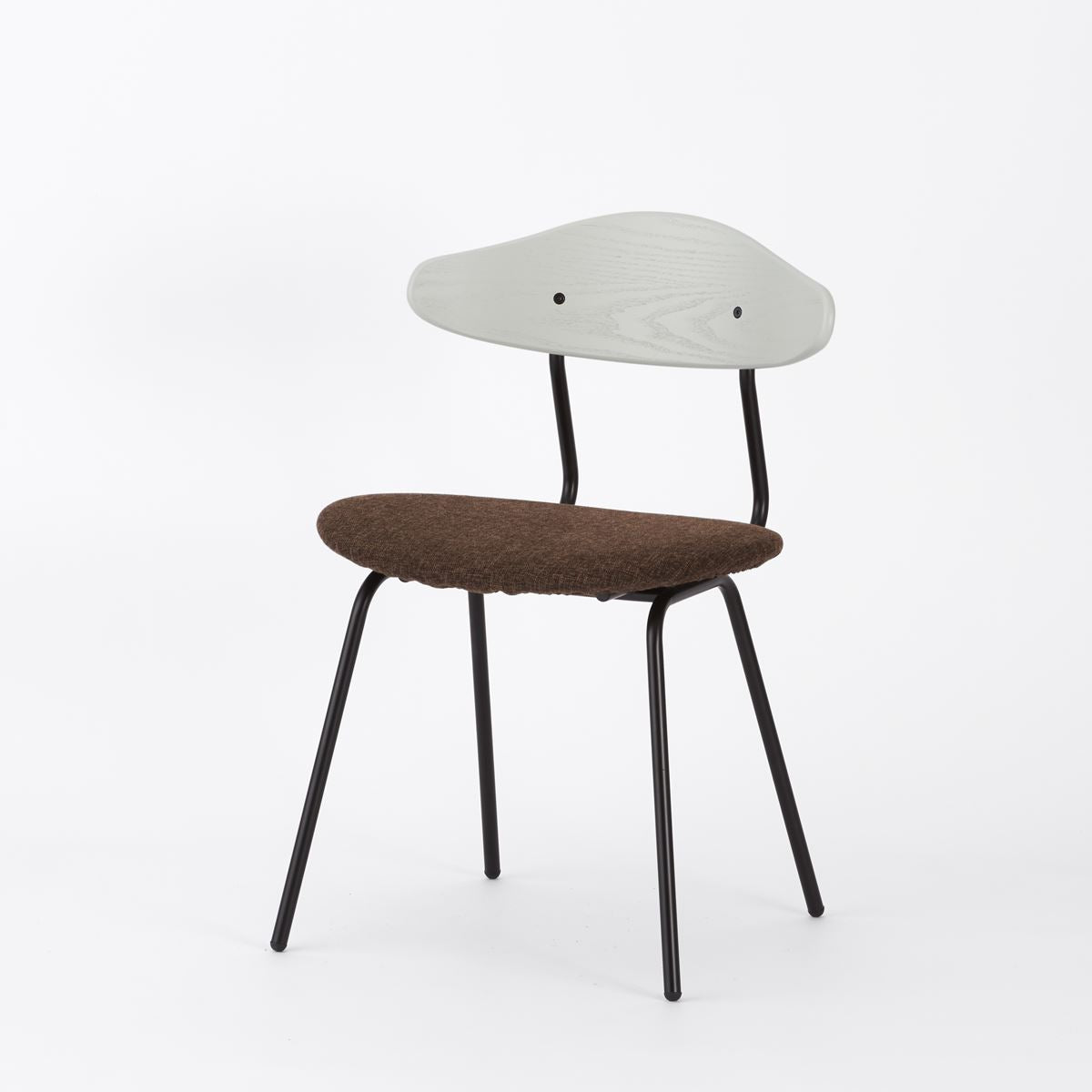 KUUM Chair kinoco - Black Steel Frame/Cushion/Gray White Back / クーム チェア キノコ