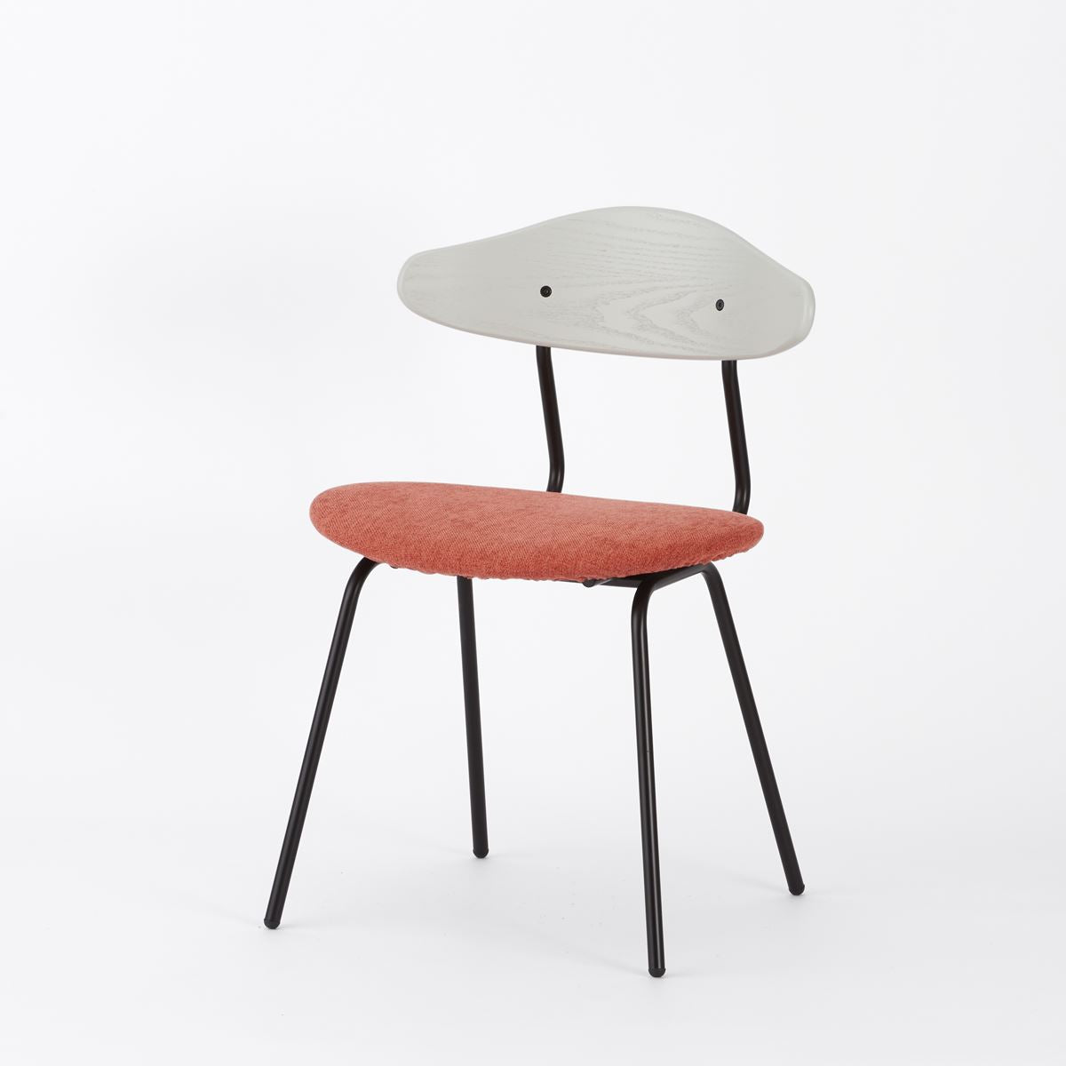 KUUM Chair kinoco - Black Steel Frame/Cushion/Gray White Back / クーム チェア キノコ
