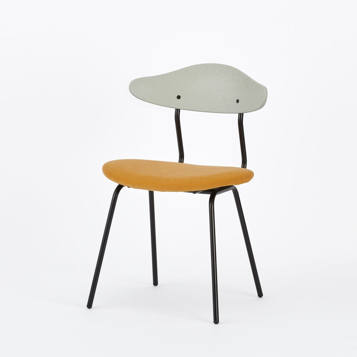 KUUM Chair kinoco - Black Steel Frame/Cushion/Gray White Back / クーム チェア キノコ