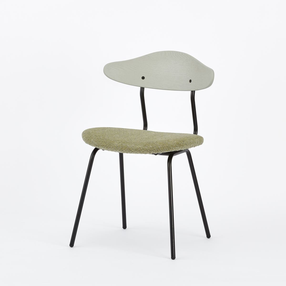 KUUM Chair kinoco - Black Steel Frame/Cushion/Gray White Back / クーム チェア キノコ
