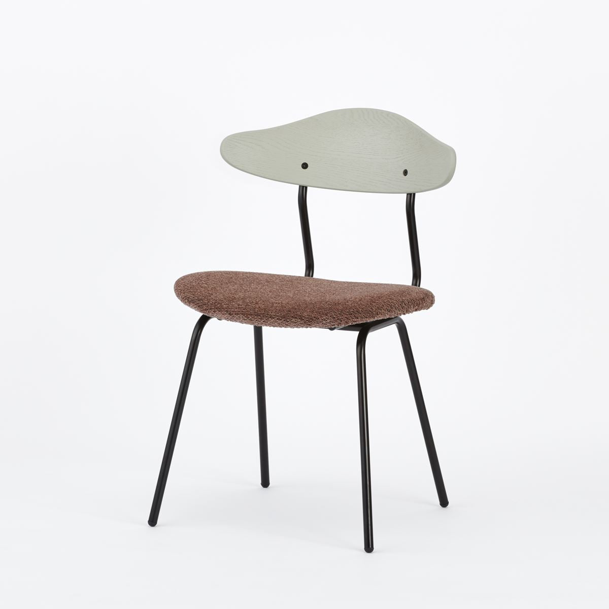 KUUM Chair kinoco - Black Steel Frame/Cushion/Gray White Back / クーム チェア キノコ