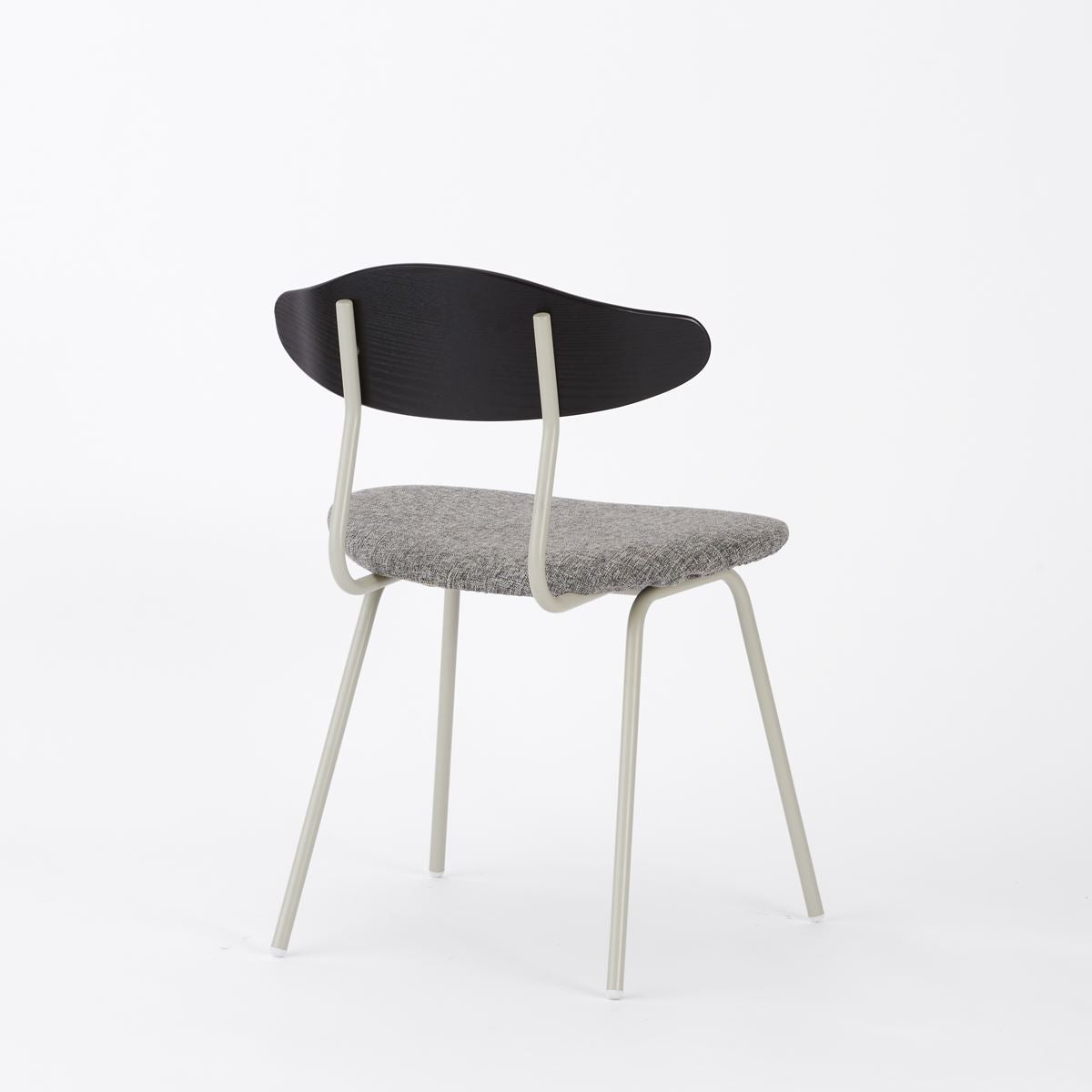 KUUM Chair kinoco - Gray White Steel Frame/Cushion/Black Back / クーム チェア キノコ