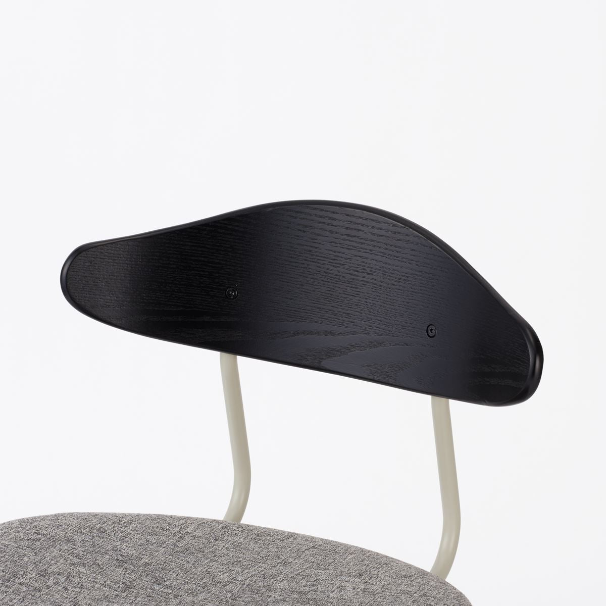 KUUM Chair kinoco - Gray White Steel Frame/Cushion/Black Back / クーム チェア キノコ
