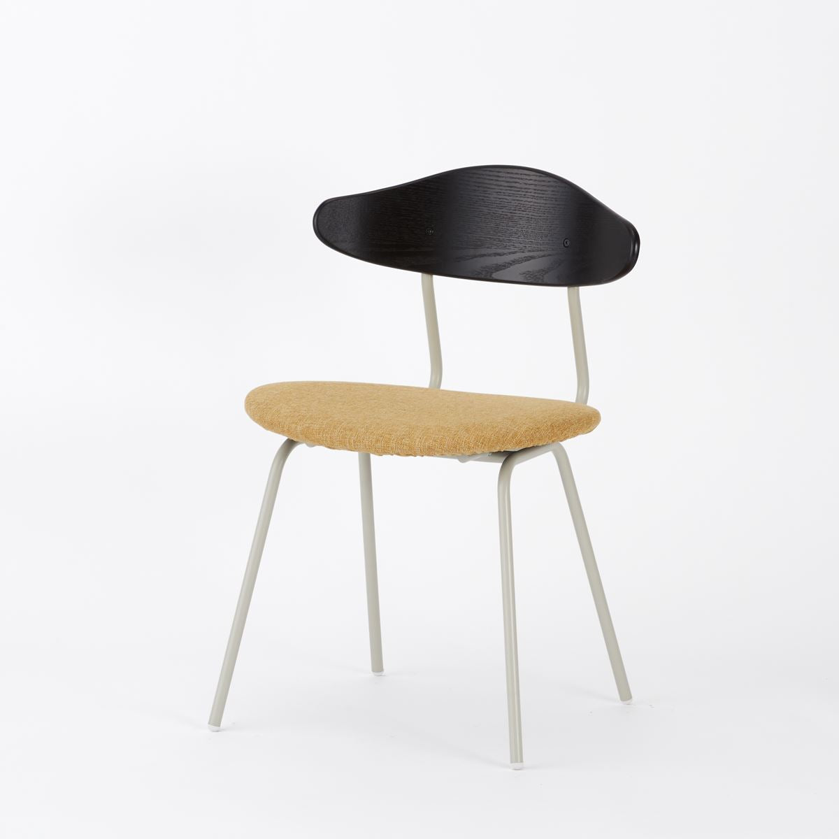 KUUM Chair kinoco - Gray White Steel Frame/Cushion/Black Back / クーム チェア キノコ