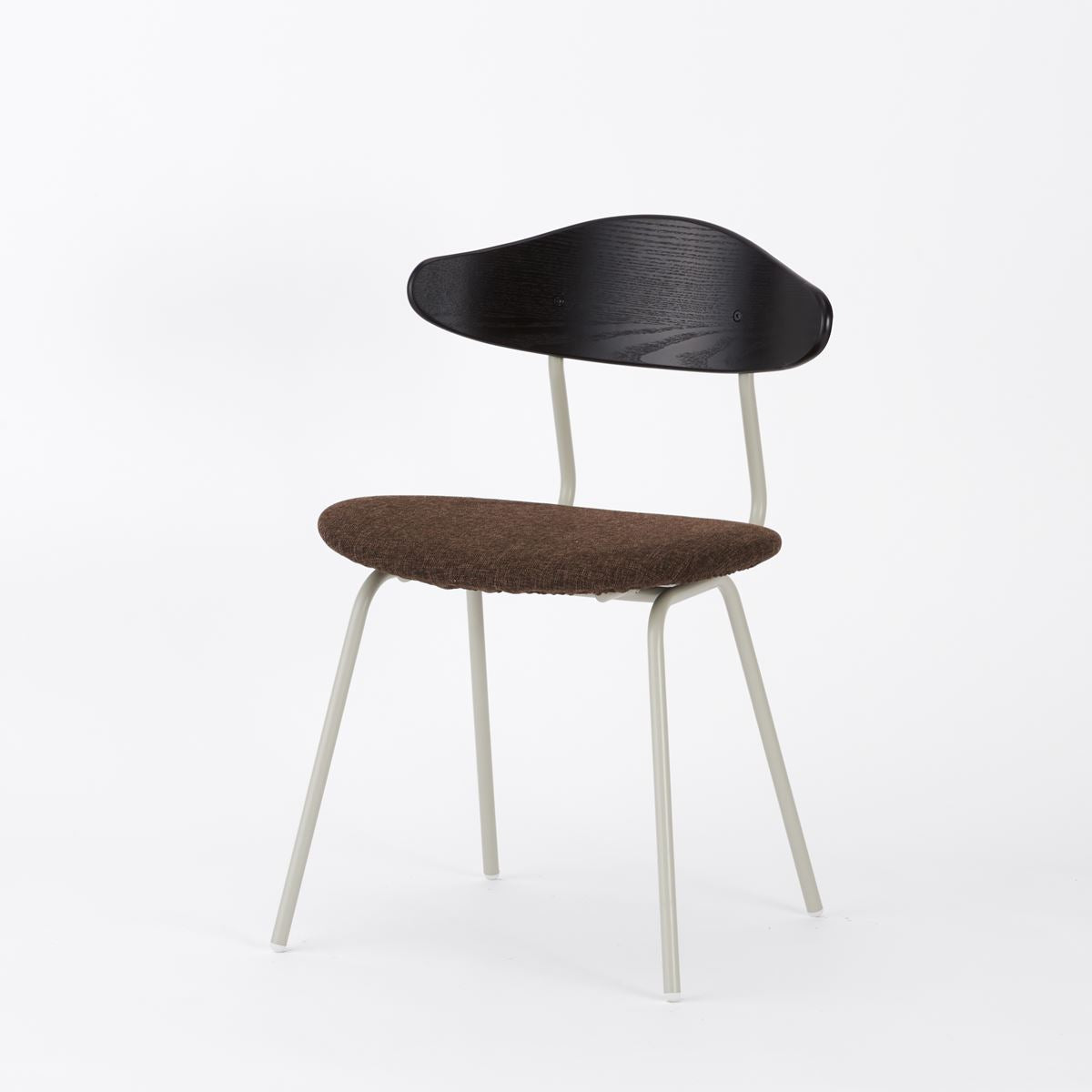 KUUM Chair kinoco - Gray White Steel Frame/Cushion/Black Back / クーム チェア キノコ