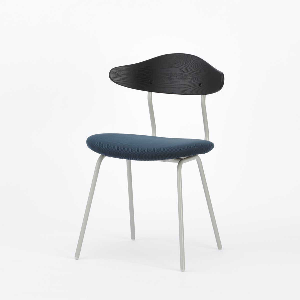 KUUM Chair kinoco - Gray White Steel Frame/Cushion/Black Back / クーム チェア キノコ