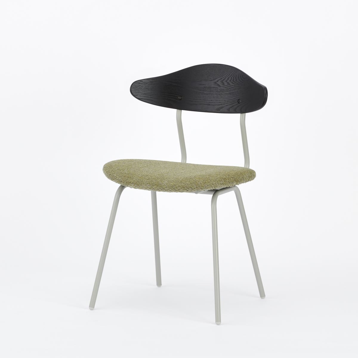 KUUM Chair kinoco - Gray White Steel Frame/Cushion/Black Back / クーム チェア キノコ