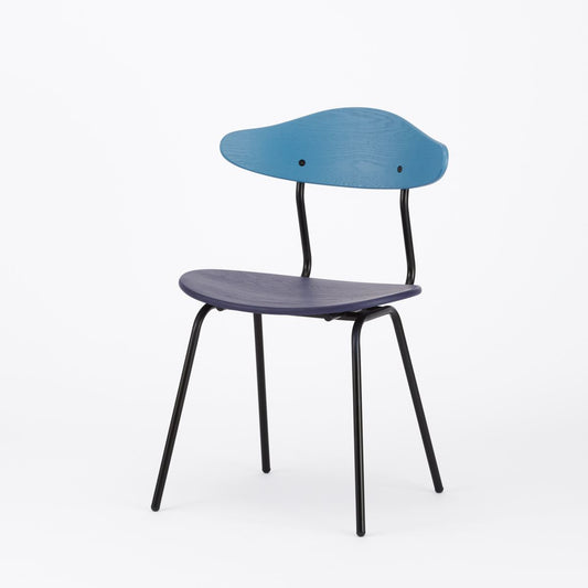 KUUM Chair kinoco - Blue x Violet x Black Steel Frame / クーム チェア キノコ
