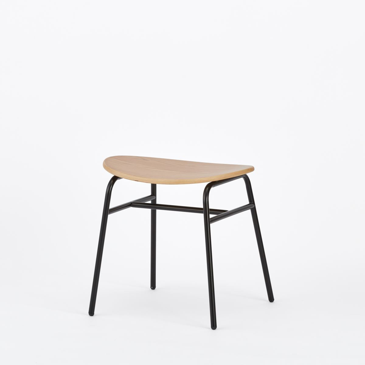 KUUM Stool kinoco - Black Steel Frame/Wooden Seat / クーム スツール キノコ