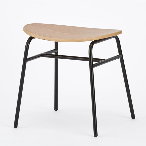 KUUM Stool kinoco - Black Steel Frame/Wooden Seat / クーム スツール キノコ