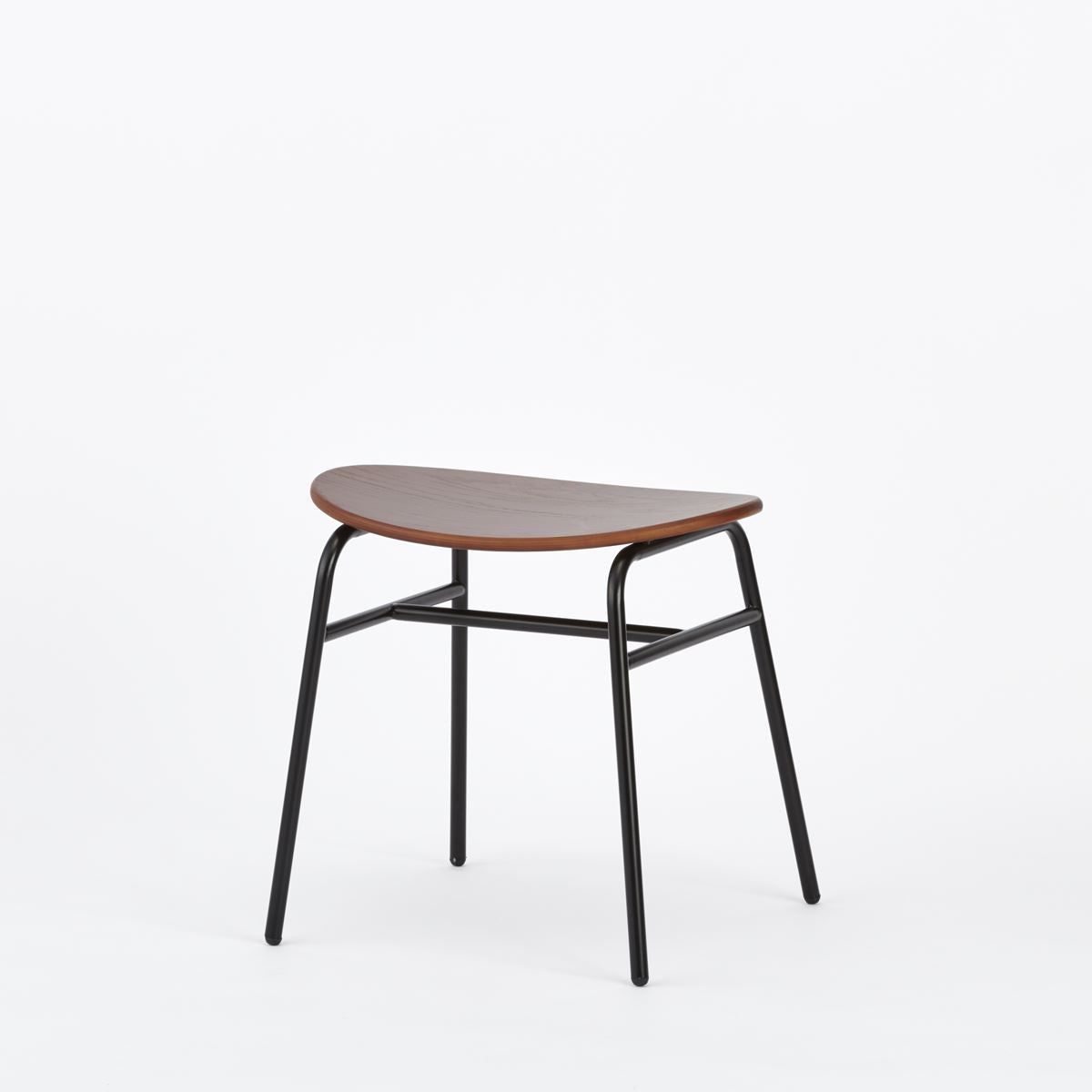 KUUM Stool kinoco - Black Steel Frame/Wooden Seat / クーム スツール キノコ